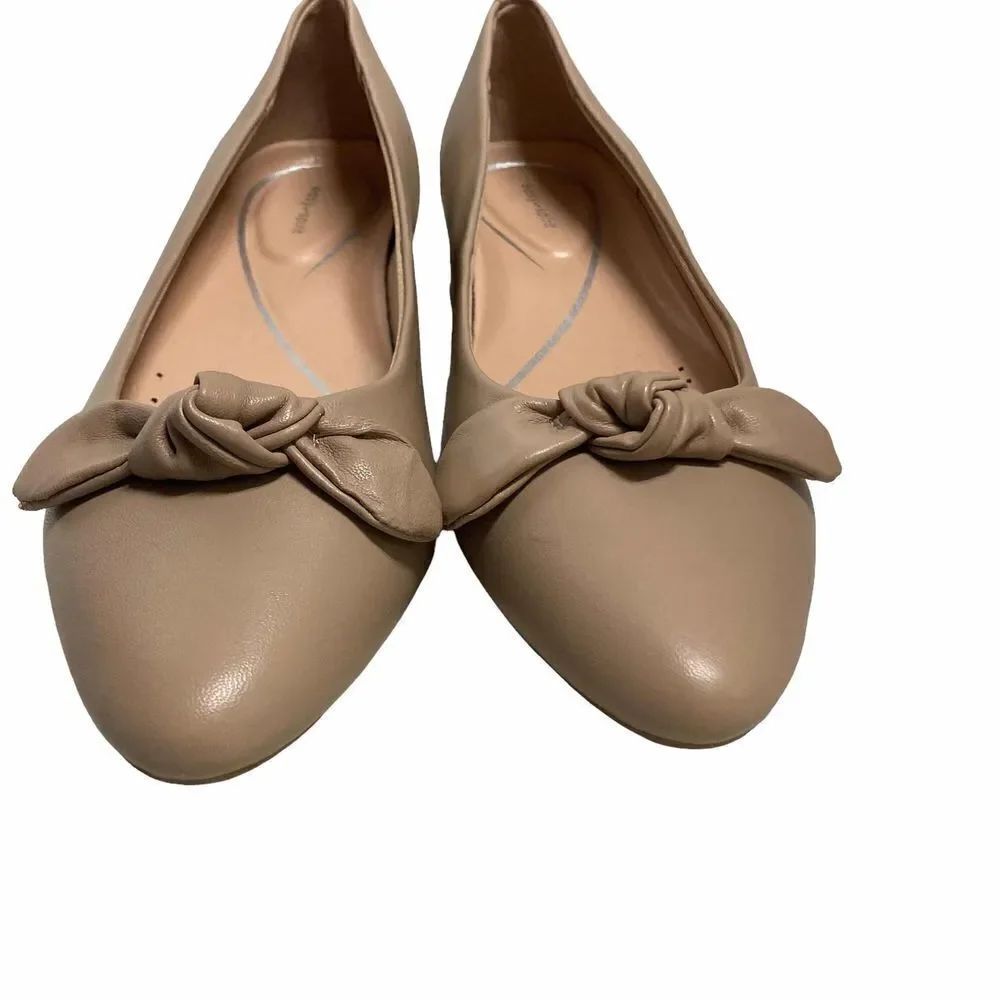 EASY SPIRIT Women’s Tan‎ Bow Tie Tan Slip On Shoes Size 8
